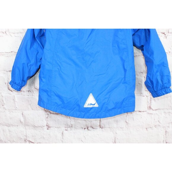 LL Bean Discovery Rain Jacket Full Zip Hooded Nylon Blue Size 4T - Picture 9 of 11